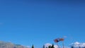 Time Lapse Sky with Clouds Over the Mountain. Cumulo Cloud Above Sky, Mountain