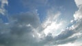 Time-lapse sky with highlighted clouds. Brightness from the sky.