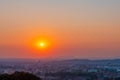 Time lapse of a sunset one hour in seven seconds. Royalty Free Stock Photo