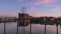 Time Lapse of a sunset at the powerplant Svanemolleverket