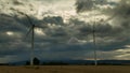 Time lapse - Thundercloud approaching over a wheat field