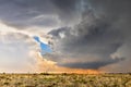 Time lapse of tornadic supercell over Tornado Alley at sunset Royalty Free Stock Photo