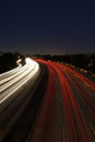 Time Lapse of Traffic at Dusk on the 5 Freeway in Royalty Free Stock Photo
