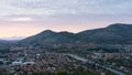 Time lapse of Trebinje city, Republika Srpska in Bosnia and Herzegovina