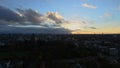 Time lapse video from a tall building of a sunset in Hamburg, Germany.