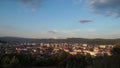 Time lapse view over Ramnicu Valcea, a city in Romania