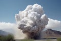 time-lapse of volcanic eruption and ash plume dispersal