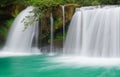 A beautiful time lapsed waterfall landscape Royalty Free Stock Photo