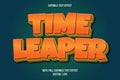 Time leaper editable text effect cartoon style Royalty Free Stock Photo