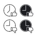 Time like dislike icon. Illustration vector Royalty Free Stock Photo