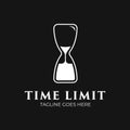 TIME LIMIT LOGO WITH HOURGLAS ILLUSTRATION Royalty Free Stock Photo