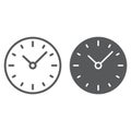 Time line and glyph icon, clock and minute Royalty Free Stock Photo