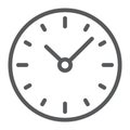 Time line icon, clock and minute, hour sign Royalty Free Stock Photo