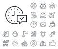 Time line icon. Select alarm sign. Salaryman, gender equality and alert bell. Vector