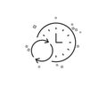 Time line icon. Update clock sign. Vector