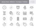 Time line icons. Vector illustration include icon - calendar, hourglass, wristwatch, schedule, stopwatch, fast, smart