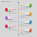 Time line info graphic with bent design stripes template Royalty Free Stock Photo