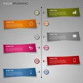 Time line info graphic color striped paper template