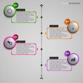 Time line info graphic gray round element template Royalty Free Stock Photo