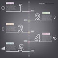 Time line info graphic number design template