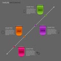 Time line info graphic ribbon template Royalty Free Stock Photo
