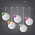 Time line info graphic round template background Royalty Free Stock Photo