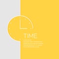 Time in a linear style. Vector illustration. Royalty Free Stock Photo