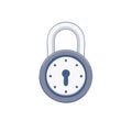 Time Lock Security Icon Representing Time Sensitivity with Clock and Keyhole Details Royalty Free Stock Photo