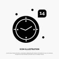 Time, Love, Wedding, Heart solid Glyph Icon vector