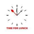 Time for lunch isolated sign