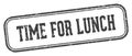 time for lunch stamp. time for lunch rectangular stamp on white background Royalty Free Stock Photo