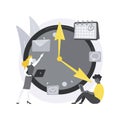 Time management abstract concept vector illustration. Royalty Free Stock Photo
