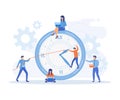 Time management, active group of people doing their daily routine productively to reach goal Royalty Free Stock Photo