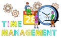 Workers Time Management and Consulting Vector