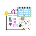 Time management concept, appoint task and deadline, control schedule and process Royalty Free Stock Photo