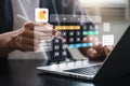 Time management concept showing a person planning tasks using a digital calendar and checklist on laptop, emphasizing scheduling Royalty Free Stock Photo