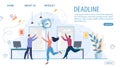 Business Time Management Flat Vector Website