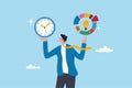 Time management, efficiency, productivity to finish work, delegation, finish tasks, prioritize responsibility, manage schedule,