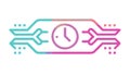 Time Management Flow Chart Icon, vector design Generative AI Royalty Free Stock Photo
