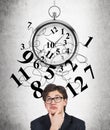 Time management funny expression Royalty Free Stock Photo