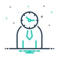 mix icon for Time Management, management and monograph Royalty Free Stock Photo