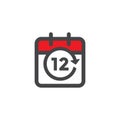 Time Management Icon with Deadline, Hurry, & Punctual Symbolism