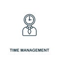 Time Management icon from seo collection. Simple line Time Management icon for templates, web design and infographics
