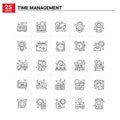 25 Time Management icon set. vector background Royalty Free Stock Photo