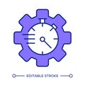 Time management line color icon Royalty Free Stock Photo