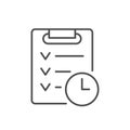 Time management line outline icon Royalty Free Stock Photo