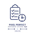Time management linear desktop icon