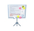 Time management planning board, business task planning.