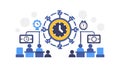 Time Management Productivity Icon, Project Scheduling, Efficient Workflow, vector design Generative AI Royalty Free Stock Photo