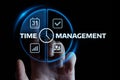 Time management project efficiency strategy goals business technology internet concept Royalty Free Stock Photo